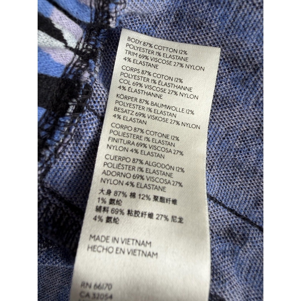 Maeve Anthropologie Geometric Print Flare Disco Ponte Knit Blue Pants, Women's M - Picture 8 of 8